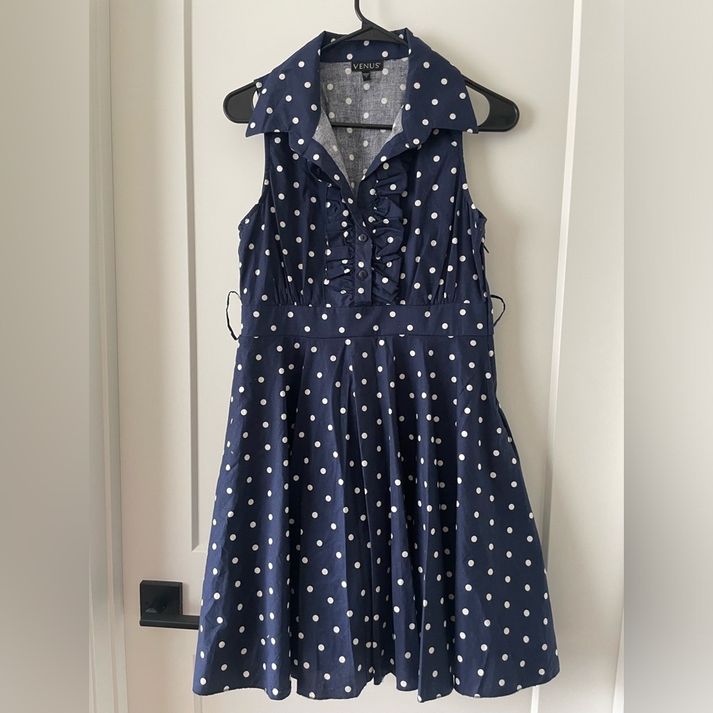 VENUS Vintage Polka Dot Dress Size 8 Stampede